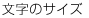 文字サイズ